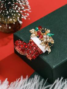 Christmas Elk Brooch For Women Garland Brooch Christmas Tree Brooch Hat Brooch Snowflake Brooch Santa Claus Brooch Bear Brooch Glove Brooch Boots Brooch Bell Brooch Sleigh Brooch Cane Brooch Snowman Brooch Sock Brooch Party Banquet Jewelry Accessory Gift - Christmas - View 6