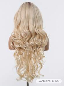 13x6 HD Glueless Lace Front Wigs Ombre Blonde Long Body Wave Synthetic Lace Wig For Women,Wear And Go Wig Wig With Pre Plucked Natrural Hairline And Baby Hair 26 Inch - Tóc vàng ombre - Xem 6