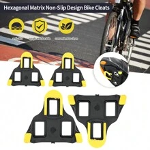 1 Pair Road Bike Specific Lock Pedals, Self-Locking Nylon Pedal Clips - Multicolor - View 1