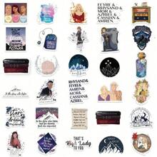 50 件 Acotar 贴纸 Acotar Kindle 贴纸 Acotar Merch 奇幻书贴纸 Acotar 礼品乙烯基贴纸 水瓶、Hydroflask、吉他、行李箱、手机、保护套、笔记本电脑、滑板、礼物、Kindle 配件、Kindle、Acotar 贴纸 - 彩色 - 查看 4