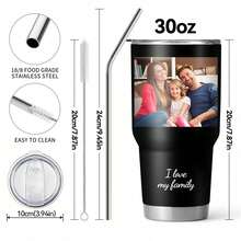 1 Cốc đựng nước bằng thép không gỉ có tên tùy chỉnh theo yêu cầu - Thiết kế tên tùy chỉnh + D Cốc đựng cà phê có ảnh tùy chỉnh, Cốc đựng nước lạnh mùa hè 30 Oz, Quà tặng sinh nhật, Quà tặng tiệc gia đình, Quà tặng ngày lễ cho người thân, bạn bè, cặp đôi, mẹ, cha, con cái, Có nắp và ống hút Bình đựng nước - màu xanh ô liu - Xem 4