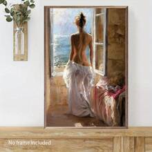 1 tấm áp phích nghệ thuật treo tường bằng vải canvas - Cô gái gợi cảm trong ánh nắng ban mai Tranh sơn dầu in để trang trí trong phòng khách, phòng ngủ, văn phòng, quán cà phê, quán bar, sân - Không có khung, thích hợp làm quà tặng ngày lễ và sinh nhật - Nhiều màu - Xem 8