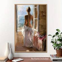 1 tấm áp phích nghệ thuật treo tường bằng vải canvas - Cô gái gợi cảm trong ánh nắng ban mai Tranh sơn dầu in để trang trí trong phòng khách, phòng ngủ, văn phòng, quán cà phê, quán bar, sân - Không có khung, thích hợp làm quà tặng ngày lễ và sinh nhật - Nhiều màu - Xem 4