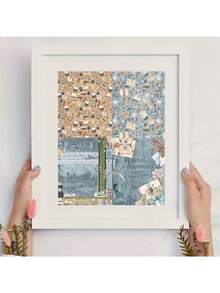 8 张复古女孩主题剪贴簿纸、蓝色复古女孩和书籍主题剪贴簿用品、工艺纸、垃圾日记本纸、子弹日记本剪纸纸、卡片制作 - 彩色 - 查看 4