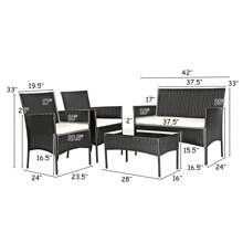 Outdoor Table & Chair Sets - White - View 2