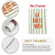 1pc LA DOLCE VITA Art Print, Italian Summer Wall Art, Italian Quote Poster, Coastal Wall Art, Euro Art Print, Aesthetic Italian Art,Canvas Wall Poster, Bedroom Living Room Hallway Decoration Gifts Birthday Graduation - Multicolor - View 7