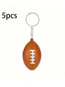 5 件/套运动球钥匙扣泡沫足球装饰吊坠派对小礼物 - 彩色 - 查看 5