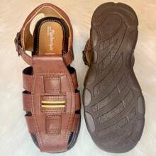 sandalia huarache de hombre muy comodo, de excelente calidad y apto para cualquier edad - Café integral - Ver 3