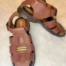 sandalia huarache de hombre muy comodo, de excelente calidad y apto para cualquier edad - Café integral - Ver 2