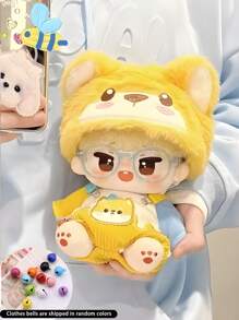 20cm Doll Clothes Set For Male & Female Dolls,  Animal Series Overalls (Doll Not Included)