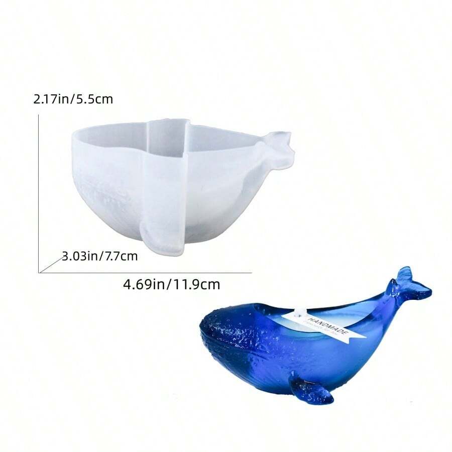 DIY Resin Casting Mold, Whale Candle Holder Silicone Mold, Succulent