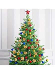 3 件圣诞人造浆果、圣诞树装饰、DIY 花环、适用于新年、节日、房间、家居装饰、氛围营造、桌面中心装饰、礼品包装配件、桌面装饰品、花园和庭院装饰道具 - 彩色 - 查看 4