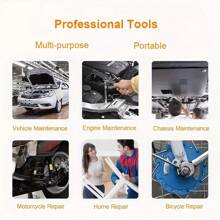 1 Set Socket Wrench 40 Pieces Tool Set For Car Bicycle Motorcycle Repair Multifunction Ratchet Wrench Combination Set Tool Box Socket Wrenches - Multicolor - View 9