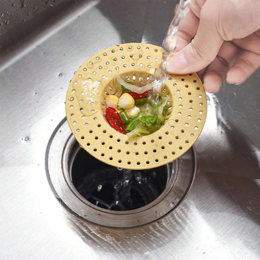 5 cái/10 cái Lưới lọc bồn rửa nhà bếp gia dụng, Lưới lọc bồn rửa, Lưới lọc chống tắc nghẽn cặn nhà bếp, Cống thoát nước sàn phòng tắm, Chất liệu nhựa cứng - Nhiều màu - Xem 1