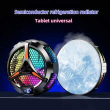 1pc Large Size Digital Display Semiconductor Magnetic Tablet Pc Dedicated Rgb Light Phone Cooler With Semiconductor Heatsink Back Clip Game Cooling Artifact For Mute Game E -Sports Gaming Accessories