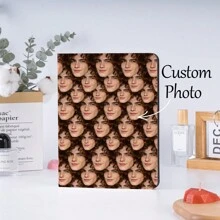 Bao da iPad toàn mặt cá nhân hóa - Bao da máy tính bảng có ảnh tùy chỉnh, Tải ảnh chân dung của bạn lên - Quà tặng thú vị và độc đáo, Tương thích với iPad Pro, Air - màu đen - Xem 7