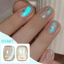 7ml Auroras 彩虹猫磁性凝胶指甲油激光闪光闪亮半永久性可去除 UV LED 清漆美甲 DIY - 彩色 - 查看 2