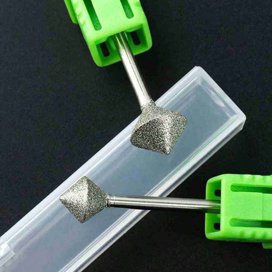 8mm Rhombus Nail Drill Bits Diamond EFiles Bit Round Edged Manicure
