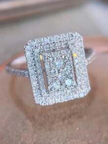 rakol 1 chiếc nhẫn khép kín Cubic Zirconia tối giản, thích hợp để đeo hàng ngày cho phụ nữ - vòng kín - Xem 8