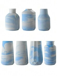 DIY涂鸦花瓶 自制创意花瓶模具 石膏插花树脂模具 硅胶材质可重复制作 可拆卸清洗 - 白色 - 查看 11