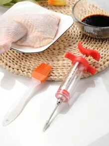 1pc/3pcs/4pcs Marinade Injector, Turkey Brining Syringe, Meat Tenderizer For Steak, Roast, BBQ Sauce And Injection - Multicolor - View 8