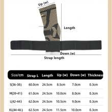 1 件男女通用脚踝支撑，古铜色脚踝套，适用于脚踝保护、跑步、锻炼、健身、举重、羽毛球、篮球等。 - 銅色 - 查看 5