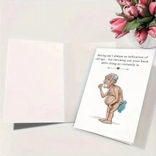 1 张圣诞贺卡，圣诞老人祝您圣诞快乐 - 彩色 - 查看 3