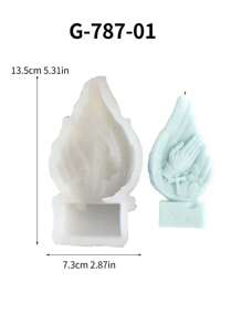 1 pieza Molde de alas de ángel, Cristo, vela de cera, ambientador de fragancia, yeso, molde de silicona de resina