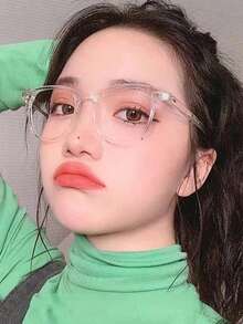 Glazzy 1pc Unisex Stud Glasses Clear Glasses AccessoriesAntiAnd For Computer Reading Gaming TV Phones,Anti Eyestrain,Clear Lens Eye Protection Glasses Accessories For Women - Multicolor - View 5