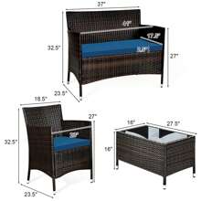 Outdoor Table & Chair Sets - Beige - View 11