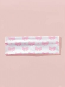 1件装女士休闲可爱街头风蝴蝶结爱心格纹印花发带，涤纶材质，用途广泛，适合日常佩戴、海滩度假、假日出行，可作头巾、发带、吸汗带、发箍等，是秋冬季女士度假装扮的理想发饰，优雅围巾，柔软舒适。 - 彩色 - 查看 14