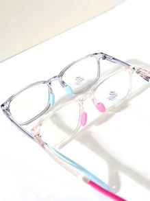 1pc Kids Fashion Narrow Frame Glasses, Stylish Casual Glasses For School/Gaming, Suitable For 5-12 Years Old Boys And Girls