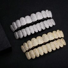 THATBOY 2件套朋克嘻哈全锆石牙套，男士嘻哈牙套，上下牙套共20颗，派对说唱歌手牙饰 - 彩色 - 查看 6