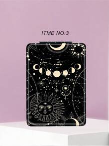 1 chiếc Gương trang điểm cầm tay Constellation Goddess Series, Gương cầm tay siêu mỏng nhẹ có thể gập lại tiện lợi. Thép không gỉ chất lượng mạ bạc, Khung mạ điện nano, Chi tiết tinh tế Thích hợp cho nhiều dịp khác nhau và mọi người. Gương bỏ túi vuông có thể gập lại với các yếu tố Constellation Goddess cổ điển. - Nhiều màu - Xem 7