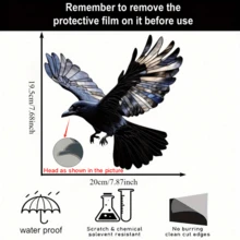 经典亚克力乌鸦太阳捕手挂饰（1 件装） - 适用于家庭、花园、门廊、墙壁和窗户的多功能装饰；无羽毛、防水、防刮；易于悬挂；无需电力 - 多重規格 - 查看 3