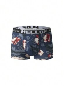 paquete de 10 calzoncillos tipo bóxer de media cintura para hombres, de seda de leche, transpirables, de ángulo plano, con patrones aleatorios, nueva cómoda de ropa interior