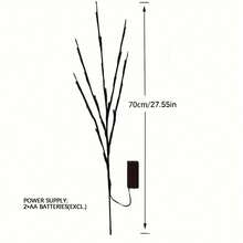 1 đèn bàn cành cây màu trắng và nâu, đèn LED trang trí nội thất phòng ngủ gia đình, cho ngày lễ, tụ họp tại nhà, đám cưới, ngày của mẹ, sinh nhật, tiệc không khí ấm cúng, trang trí nội thất gia đình - đèn cành cây - Xem 12