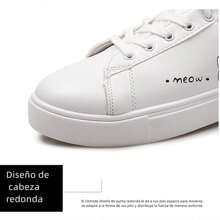 Zapatillas de skate con estampado de letra y dibujos animados con cordón delantero - Azul - Ver 6