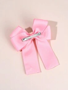 1 kẹp tóc nơ hồng cho bé gái, kẹp tóc cá sấu bằng vải ngọc trai, nơ tóc cho trẻ em, phụ kiện tóc thời trang cho trẻ mới biết đi, quà tặng tiệc - kẹp tóc nơ - Xem 8