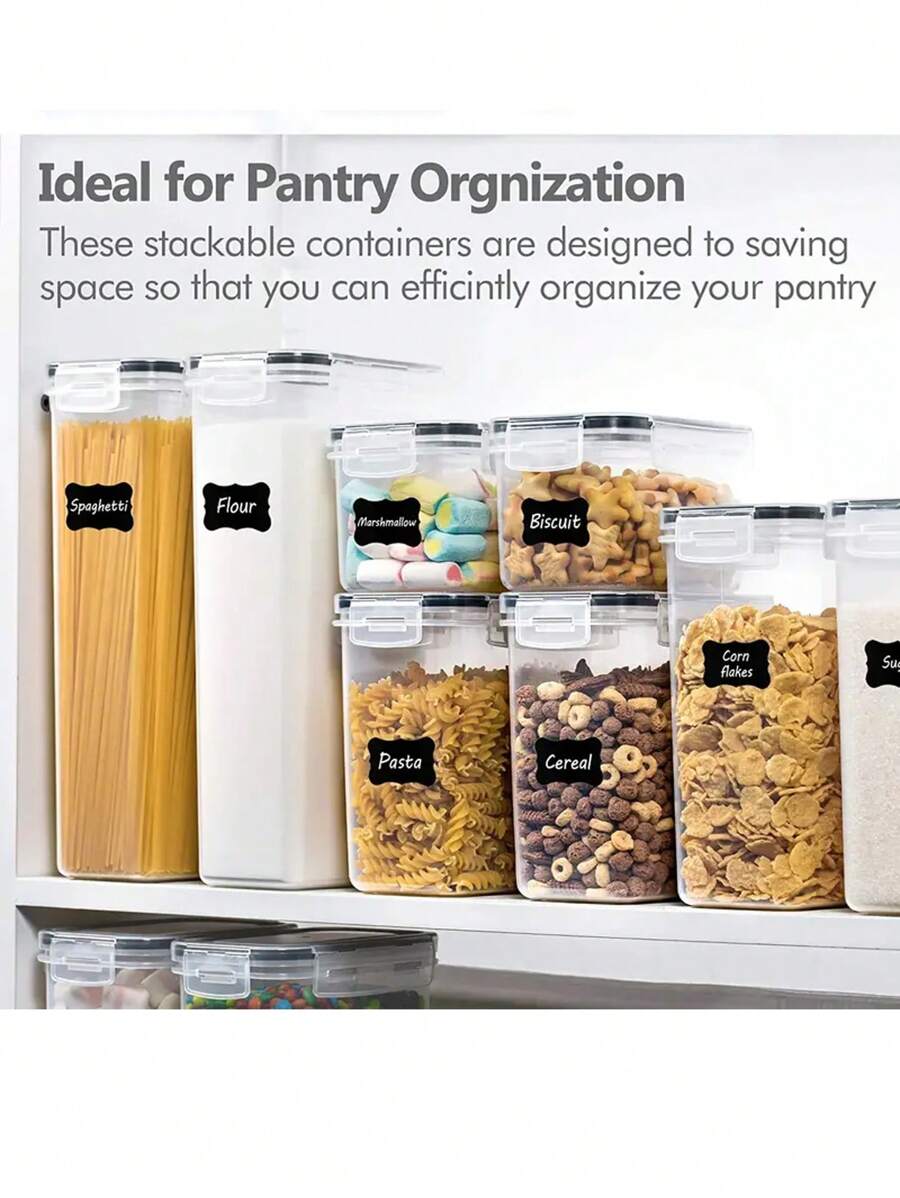 24pcs Airtight Food Storage Containers With Labels And Marker Keep
