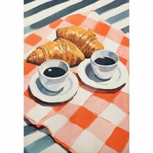 1 szt. Vintage Food Poster Eggs Bacon Spaghetti Pancakes Seafood Cheese Canvas Painting Wall Art Picture Kitchen Restaurant Home Decor No Frame