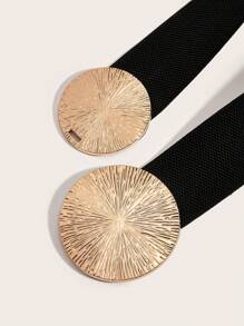 1pc Women Casual Vintage Cute Elegant Sexy Stretchy Elastic Waistband, Suitable For Street Party Business For All Seasons Summer, School Fall, Autumn, Halloween - Black - View 4