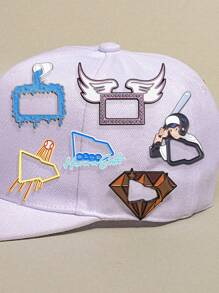 1/6 piezas de Broche para gorra de golf, pasador de metal minimalista nuevo con diseño de dibujos animados, pasador decorativo divertido, insignia para gorra de golf, decoración para gorra de béisbol, imagen de dibujos animados vívida y adorable, regalo para amigos - Multicolor - Ver 2