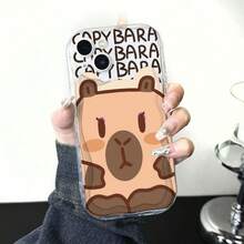 1 件 Kapybara 吃洋葱手机壳适用于 Iphone 15promax、IPhone 14plus、13/12/11pro 防震透明奶油色手机壳 - 無色 - 查看 6