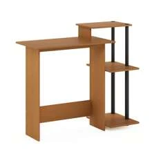 HOMLUX Efficient Laptop Desk, Tablet Computer Desk, Computer Table, Mesa De Computadora, Desk Set For Studying, Solid Wood Desk, Student Table, Home Office Desk, Study Table, Home Office Table, Small Table For Bedroom - Light Cherry/Black - View 3