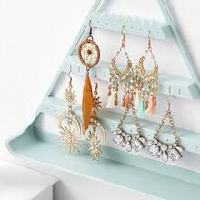 Hanging Wall Mounted Jewelry Organizer Rack For Necklaces, Bracelets, Earrings Display Stand, Jewelry Holder - White - View 5
