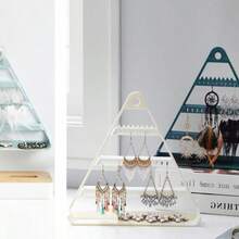 Hanging Wall Mounted Jewelry Organizer Rack For Necklaces, Bracelets, Earrings Display Stand, Jewelry Holder - White - View 3