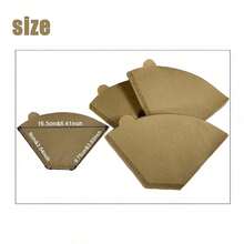 100 4-Cone Coffee Filters, Unbleached Natural Paper, Non-Blow-Out, Disposable Pour Drip Coffee Maker - Multicolor - View 13