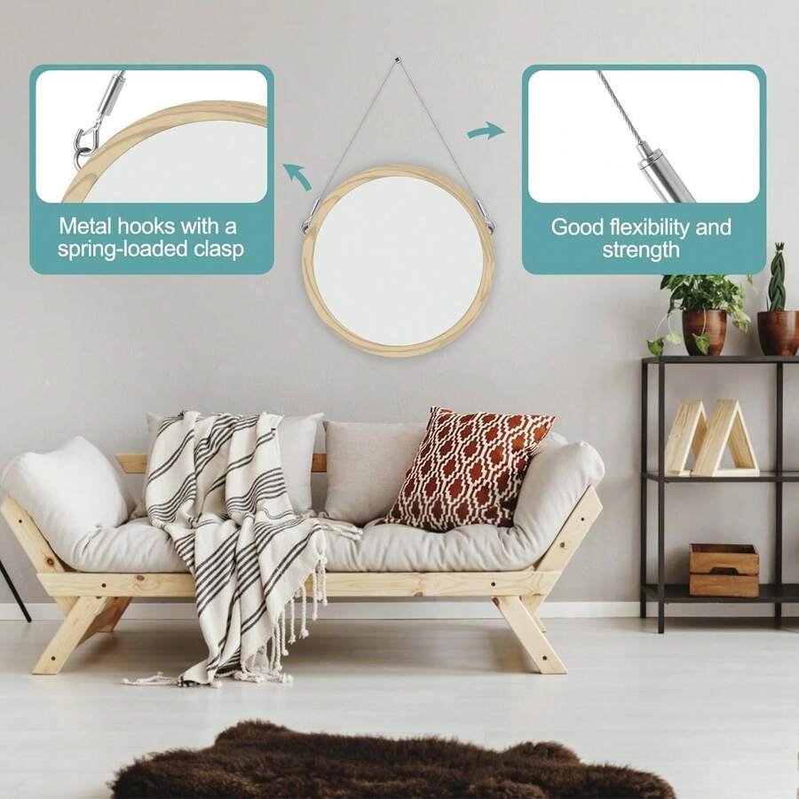 2pcs Adjustable Picture Hanging Wire, Heavy Duty Stainless Steel Cable