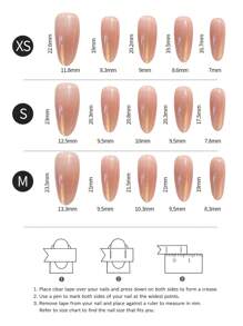 10 件手工金属美甲装饰套装，杏仁形金色闪光猫眼效果，适合学生和孕妇，日常和派对佩戴按压式指甲美甲用品 - 彩色 - 查看 7